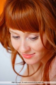 Sultry Freckles Red Hair Beauty